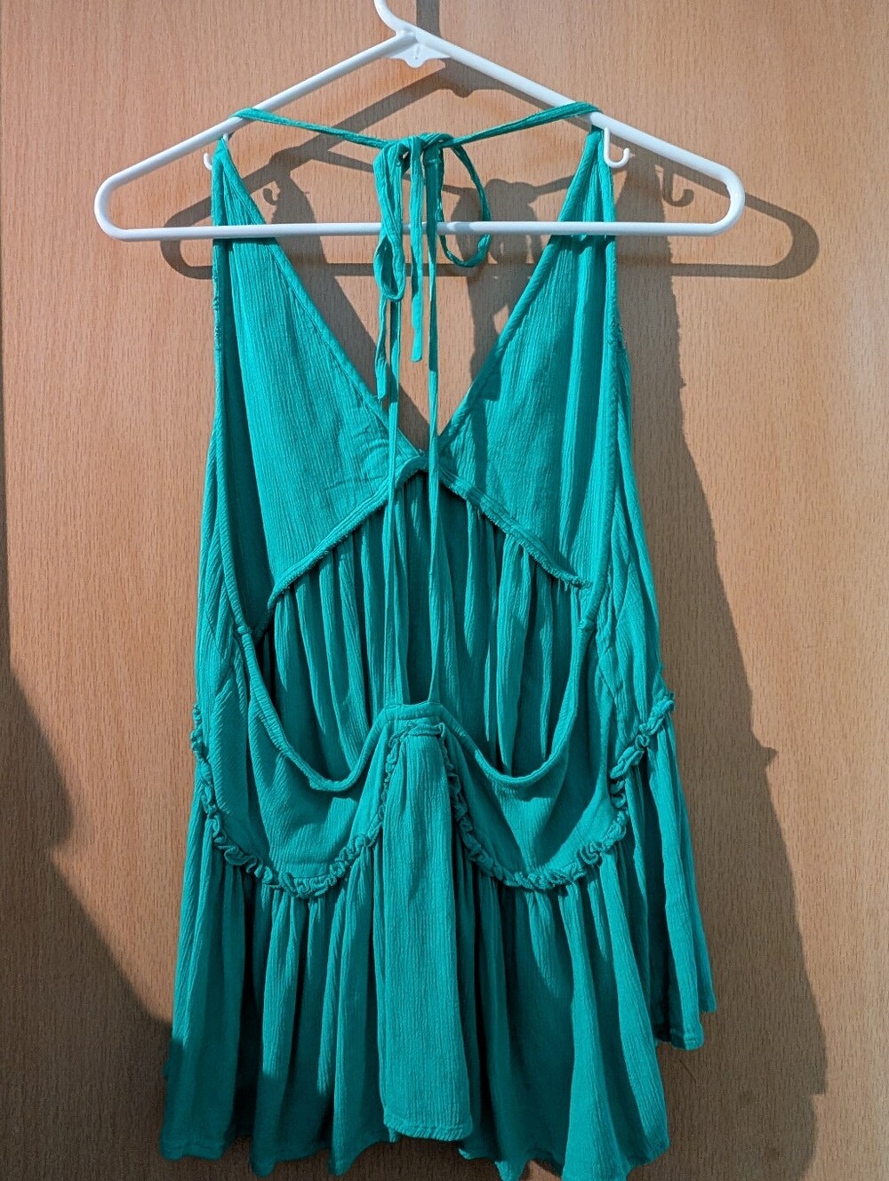 O'Neill Teal Green Tie Back Summer Top - Picture 5 of 8
